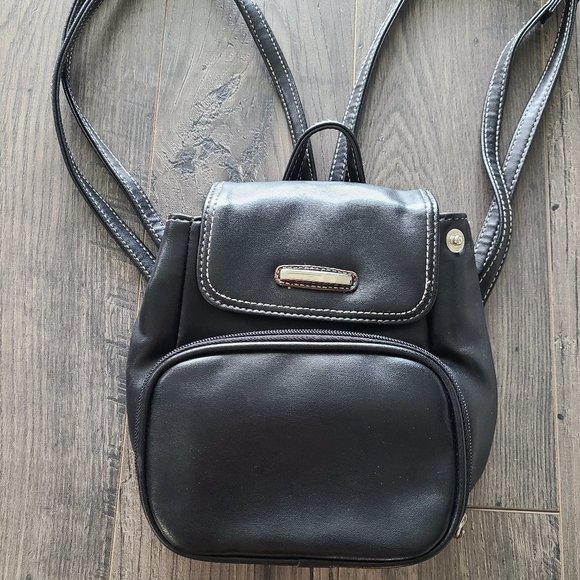 Faux Leather Mini Backpack - Picture 2 of 14